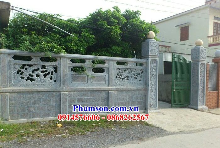 51 lan can tường hàng rào nhà thờ họ bằng đá mỹ nghệ Ninh Bình tại thái bình