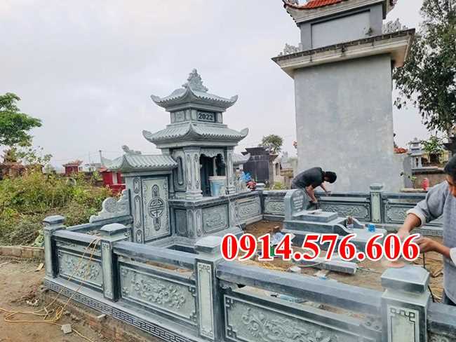 57 hàng rào đá khu lăng mộ đá xanh tại Thái Bình