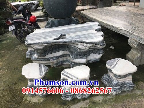 60 bộ bàn ghế có 6 ghế bằng đá tự nhiên nguyên khối tại tây ninh