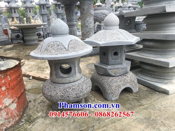 62 cột đèn trang trí đình chùa bằng đá đẹp tại long an