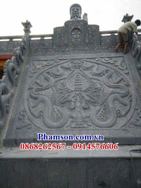 Thiết kế chiếu sen rồng đá đình chùa đền miếu đẹp hiện đại bán tại Cao Bằng