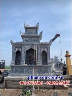 01 lăng thờ chung khu lăng mộ mộ gia đình bằng đá thiết kế chuẩn phong thủy