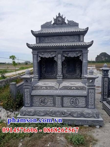 03 hình ảnh lăng mộ đôi bằng đá có mái che đẹp - Đá Mỹ Nghệ Phạm Sơn