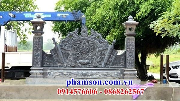 07 bức bình phong đá trước cổng lăng mộ thiết kế chuẩn phong thủy