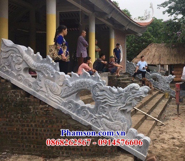 17 rồng đá bậc thềm nhà thờ họ thi công lắp đặt tại Đà Nẵng