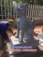 23 nghê đá đầu cột cổng tam quan nguyên khối tại Thanh Hóa