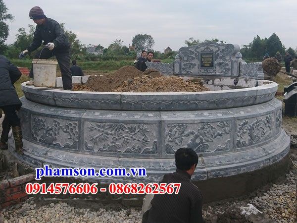 55 lăng mộ hình tròn đẹp bằng đá mỹ nghệ Ninh Bình tại quảng trị