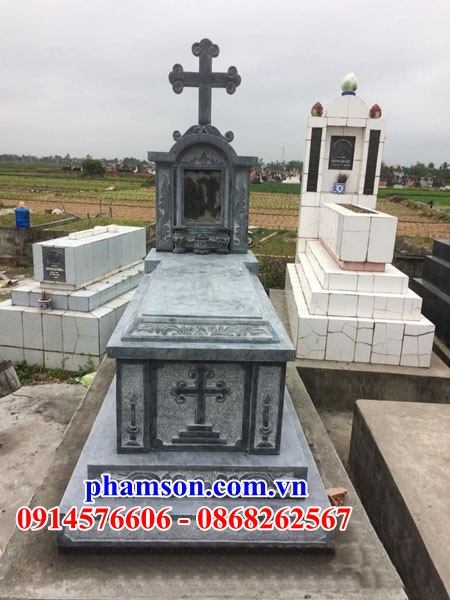 57 thiết kế lăng mộ bành công giáo đạo thiên chúa bằng đá mỹ nghệ Ninh Bình tại sóc trăng