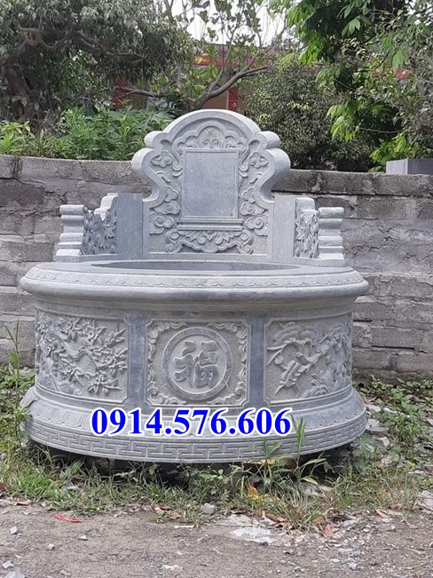 57 thiết kế mẫu mộ tròn ông bà bố mẹ gia đình bằng đá đẹp tại đà nẵng