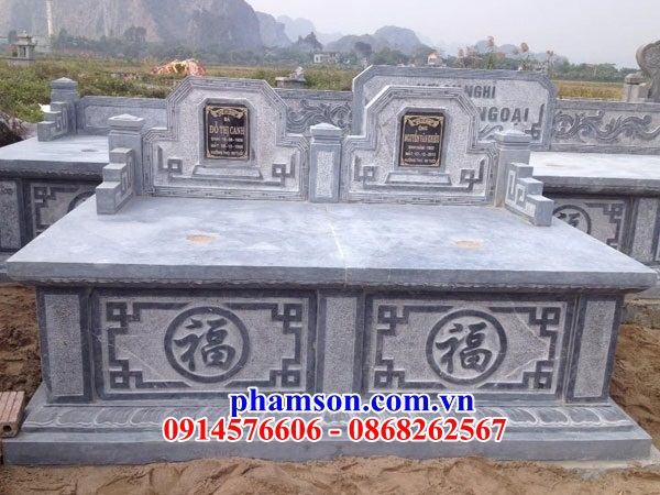 58 mẫu lăng mộ đôi không mái chạm khắc hoa văn bằng đá mỹ nghệ Ninh Bình tại tiền giang