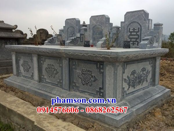 63 mẫu lăng mộ đôi tam sơn đẹp bằng đá chạm khắc hoa văn tinh xảo tại ninh bình