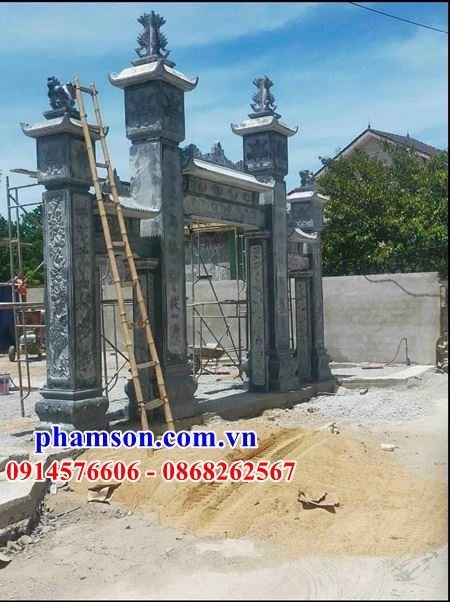 Thiết kế 05 cổng tượng đài liệt sỹ bằng đá đẹp khối ninh bình