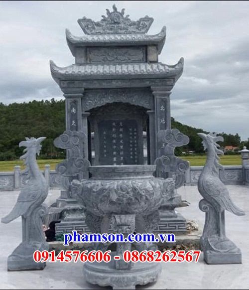 24 mẫu lăng mộ đá xanh hai mái bán báo giá toàn quốc tại Nghệ An