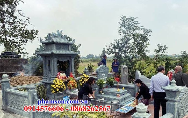 24 mẫu lăng mộ đá xanh hai mái xanh Thanh Hóa tại Nghệ An