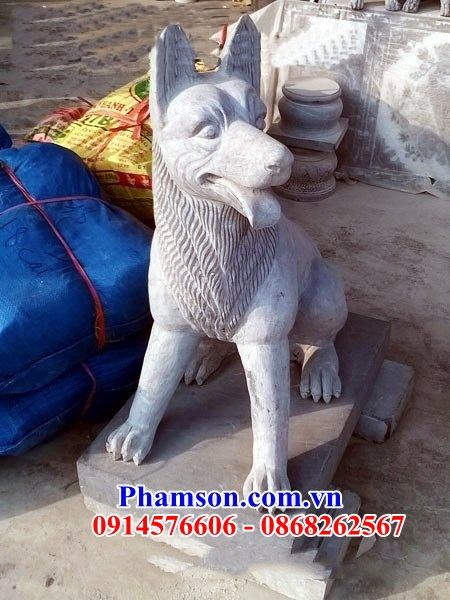 37 Mẫu tượng khuyển cảnh chó cảnh trang trí bằng đá mỹ nghệ Ninh Bình đẹp