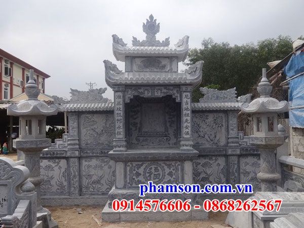 62 mẫu lăng mộ hai mái bằng đá đẹp mỹ nghệ Ninh Bình tại Bắc Kạn