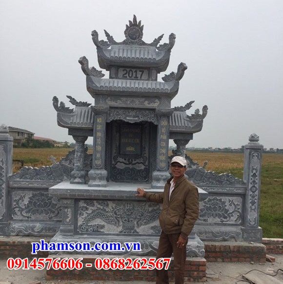 09 lăng mộ đá có mái che đẹp tại Thái Bình - Đá Mỹ Nghệ Phạm Sơn