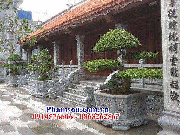 Mẫu chậu cảnh - bể đá phong thủy trồng cây đặt sân đình chùa đền miếu bán vận chuyển toàn quốc