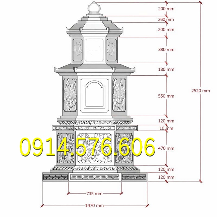 Tháp Để Tro Cốt , Tháp Đựng Tro Cốt, Tháp Để Tro Cốt Nhỏ , Tháp Phật Giáo, Bảo Tháp Phật Giáo ,Tháp Lục Giác , Tháp Bát Giác, Tháp Lưu Giữ Tro Cốt, Tháp Đá Trắng Vàng Xanh