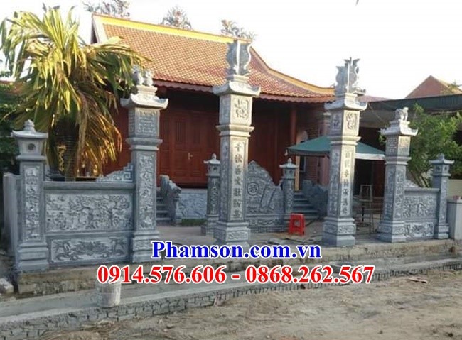 Mẫu cổng đá thanh hóa đẹp - cổng nhà nhờ từ đường đình đền chùa