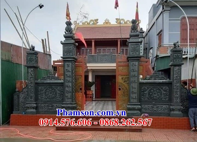 Mẫu cổng đá tự nhiên đẹp - cổng nhà nhờ từ đường đình đền chùa