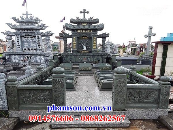 khu lăng mộ nghĩa trang đá xanh rêu công giáo đạo thiên chúa đẹp