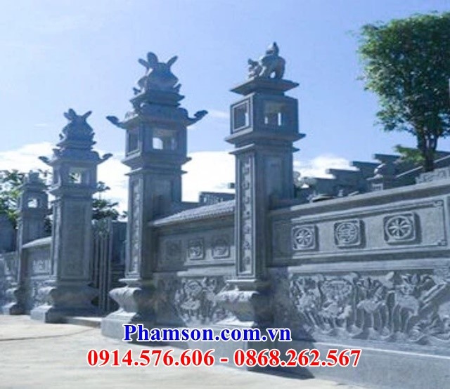 lắp đặt Mẫu cổng đá đẹp - cổng nhà nhờ từ đường đình đền chùa