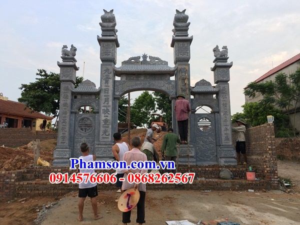 109+ Mẫu cổng đá đền miếu đẹp - cổng đá đình chùa