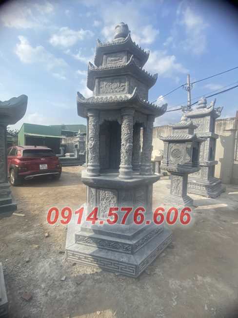 14 Tháp mộ sư đá xanh đẹp bán tại Nam Định