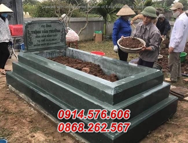 86+ Mẫu mộ đá xanh nguyên khối đẹp