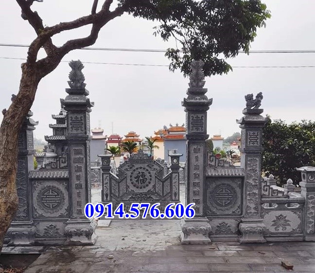 241 Mẫu cột cổng đá đẹp - tam quan tứ trụ