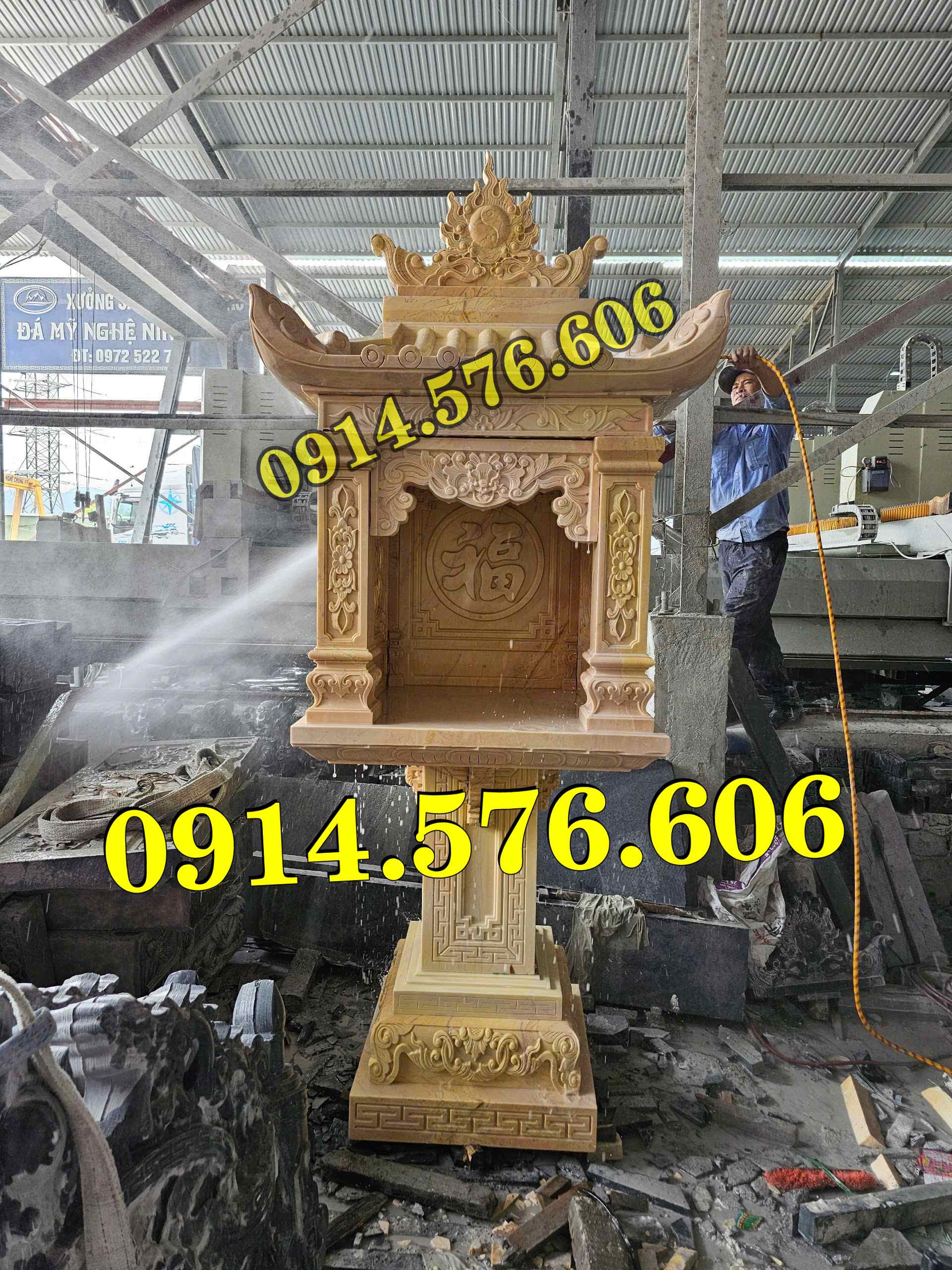 CHẤT LIỆU CHẾ TÁC TRANG THỜ ĐÁ NGUYÊN KHỐI Bán Đắk Lắk