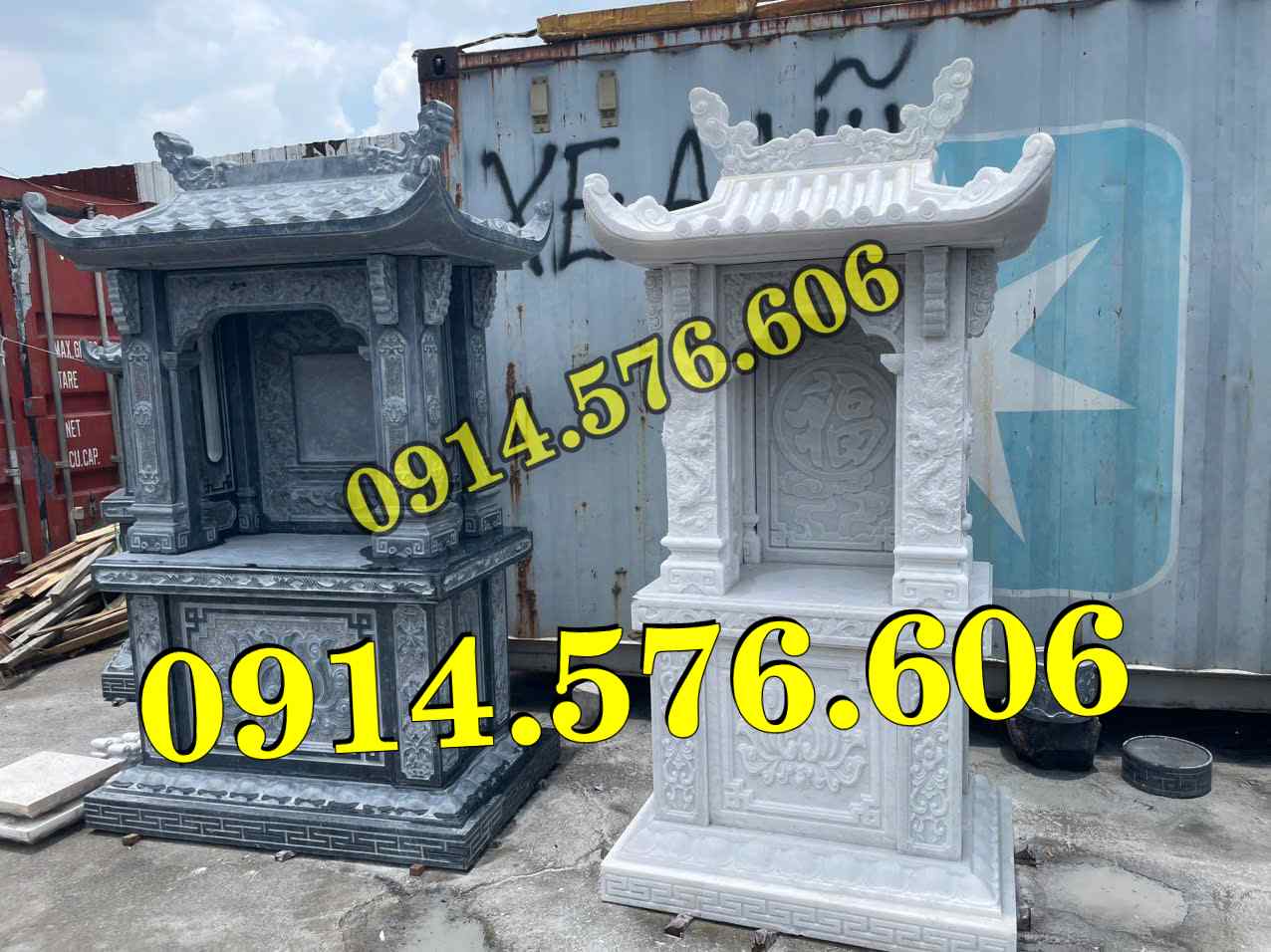 53~ Miếu Thờ Bằng Đá Nguyên Khối Đẹp Bán Khánh Hòa
