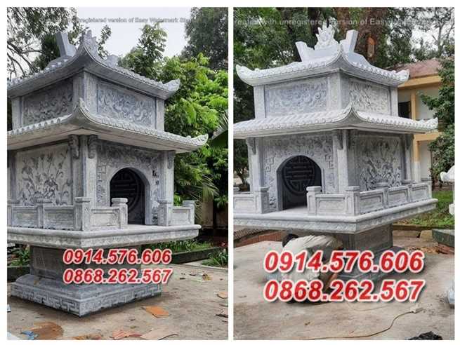 Ninh bình 83 miếu thờ bằng đá đẹp xanh trắng vàng tự nhiên khối