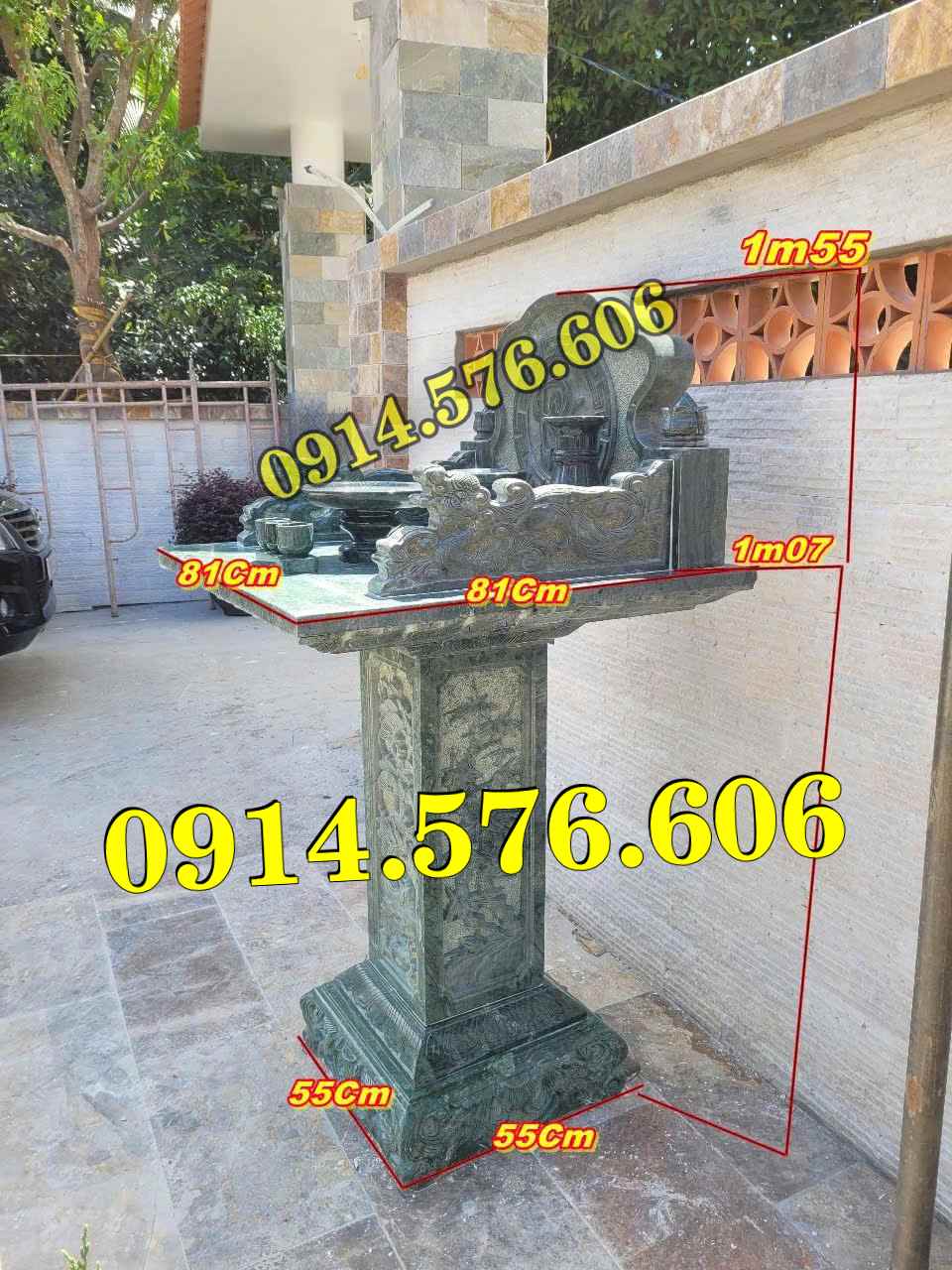 21~ Kích Thước Bàn Thờ Thiên Đá Phong Thuỷ Đẹp