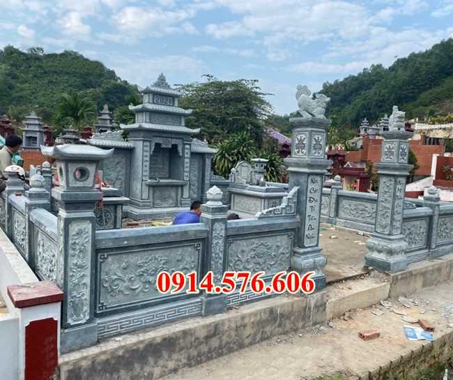 Trà vinh làm 27 mộ gia tộc ông bà ba má song thân quây bằng đá đẹp