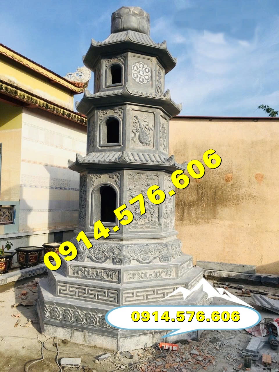 Cấu tạo của Mộ Tháp Đá Nguyên Khối Bán Sóc Trăng