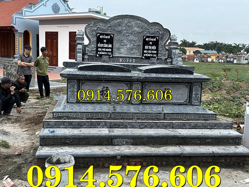 Ốp chụp mộ đá đôi bán Bắc ninh