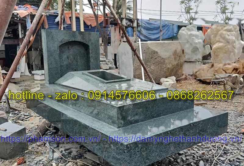 38 Mộ đá hoa cương bán khánh hoà granite xanh - báo giá địa chỉ