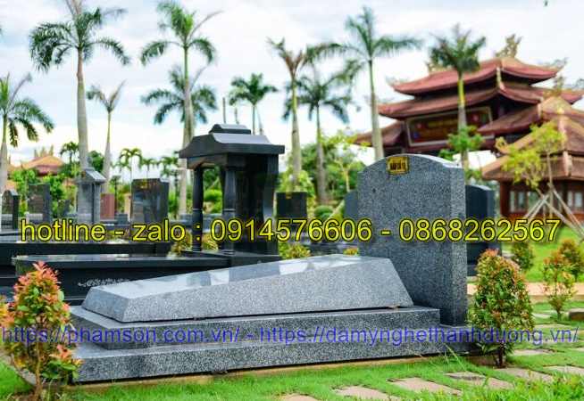 41 Mộ kon tum đá hoa cương granite khối