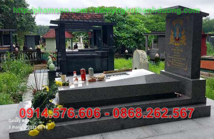 Xây 40 mộ bình thuận đá hoa cương granite - chi phí xây làm thiết kế