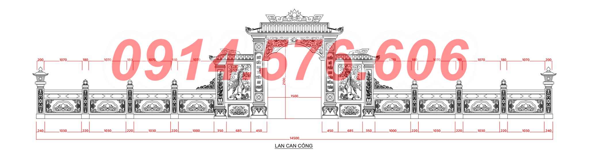 541 Cổng đá lăng mộ đẹp ninh bình