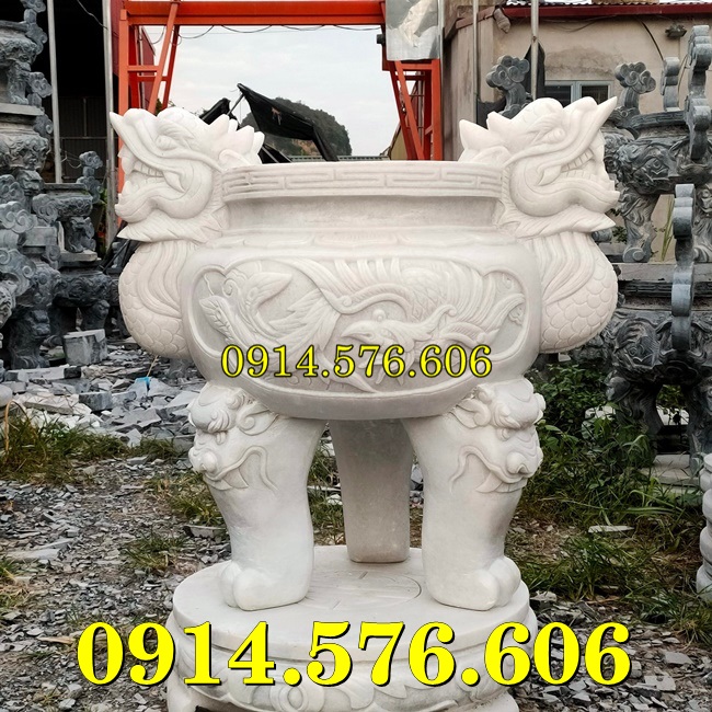 12~ Mẫu Lư Hương Đá Nguyên Khối Nhà Thờ Họ Bán Hải Phòng.