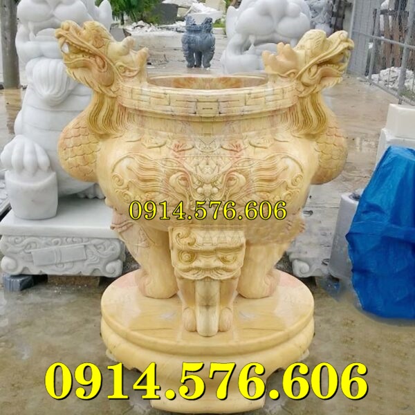 12~ Mẫu Lư Hương Đá Nguyên Khối Nhà Thờ Họ Bán Hải Phòng.