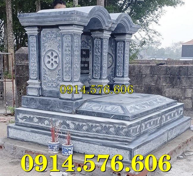Mộ Đôi Bằng Đá Xanh Rêu Nguyên Khối Bán Đà Nẵng