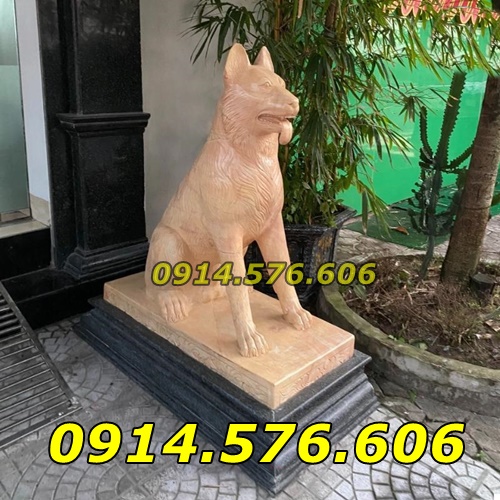 89~ Tượng Chó Trấn Yểm Bằng Đá Tự Nhiên Bán Hưng Yên