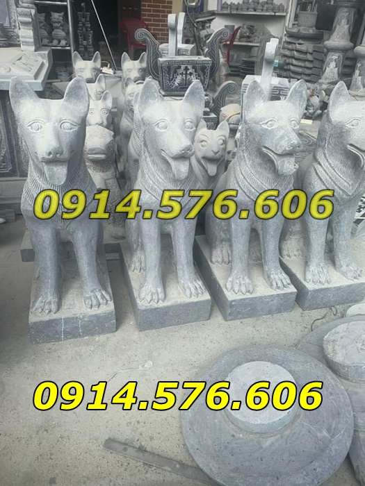 89~ Tượng Chó Trấn Yểm Bằng Đá Tự Nhiên Bán Hưng Yên