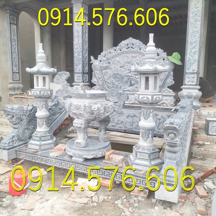 tường rào đá đẹp, tường bao đá đẹp, lan can đá ngoài trời,hàng rào đá xanh, cột đá vuông, trụ đá tròn, cổng tam quan đá khối, cổng tứ trụ đá xanh, cổng đơn nghĩa trang, lăng thờ đá đẹp, am thờ đá tự nhiên, long đình đá dòng họ, cây hương, củng kỳ đài, bàn thờ bàn lễ đá, bậc tam cấp, đá lát, cuốn thư bức bình phong đá, mộ mồ mả quách bia mộ đá, lư đỉnh hương đá thờ tự, bộ bát hương bình bông đá, đèn chiếu rồng đá, hạc nghê sư tử phong thủy, kỳ lân chó cổ đá trấn yểm,
