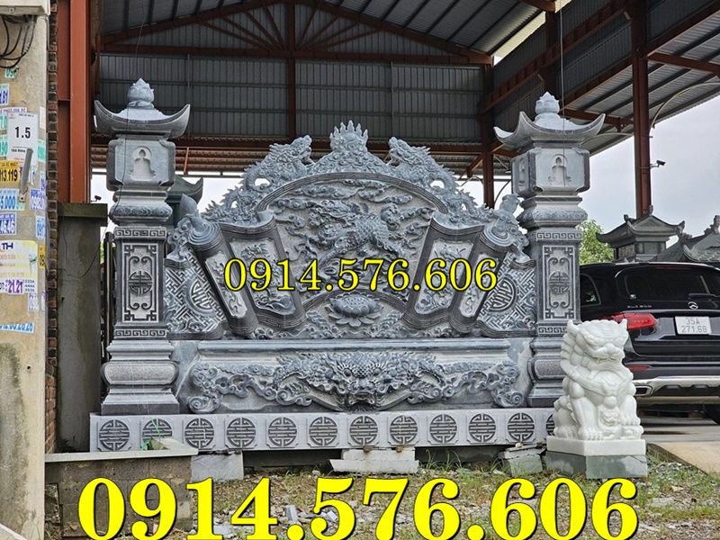 Cuốn Thư Bằng Đá Tự Nhiên Nguyên Khối, Tắc Môn Từ Đường Dòng Họ Bằng Đá Xanh, Bức Bình Phong Đá Trấn Trạch Khu Lăng Mộ, Cuốn Thư Bằng Đá Granite Trước Cổng Từ Đường,