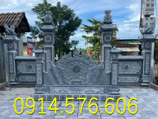 Cuốn Thư Bằng Đá Tự Nhiên Nguyên Khối, Tắc Môn Từ Đường Dòng Họ Bằng Đá Xanh, Bức Bình Phong Đá Trấn Trạch Khu Lăng Mộ, Cuốn Thư Bằng Đá Granite Trước Cổng Từ Đường,